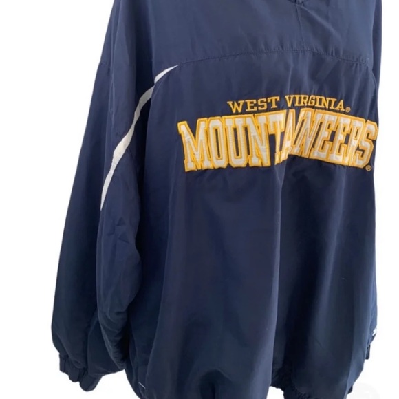 Vintage West Virginia University Mountaineers V-neck pullover jacket - size 2XL - Picture 2 of 12